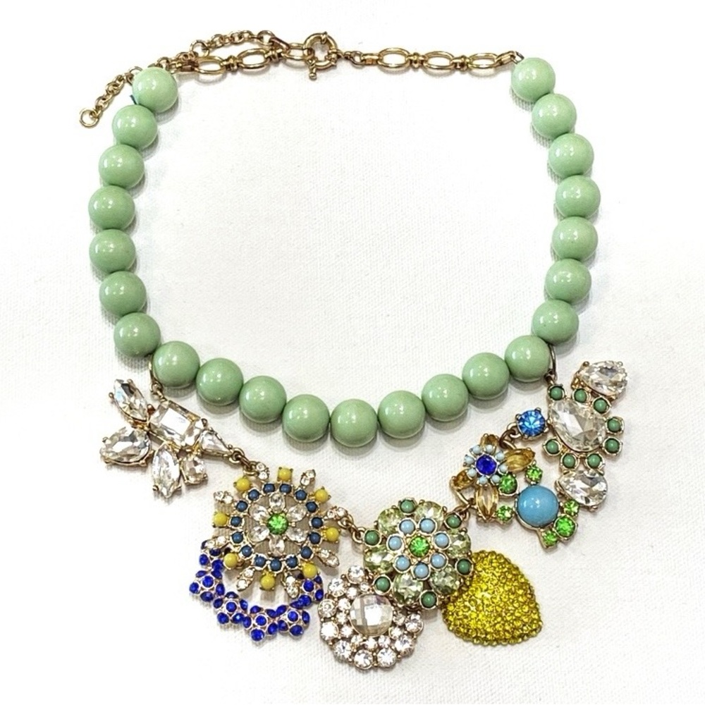 VINTAGE STATEMENT BEADED RHINESTONE LARGE CHOKER BIB ORNATE DRAMATIC NECKLACE